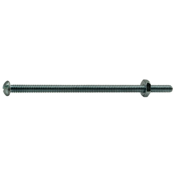 Midwest Fastener 3/16"-24 x 4 in Slotted Round Machine Screw, Zinc Plated Steel, 10 PK 60121